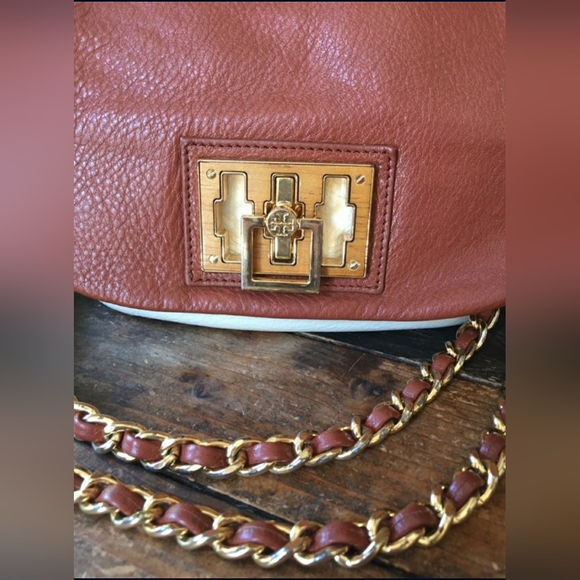 Tory Burch Designer Vintage Y2k Foldover Purse Handbag Crossbody - Picture 3 of 6